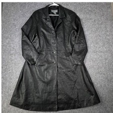 Vintage Leather Trench Coat