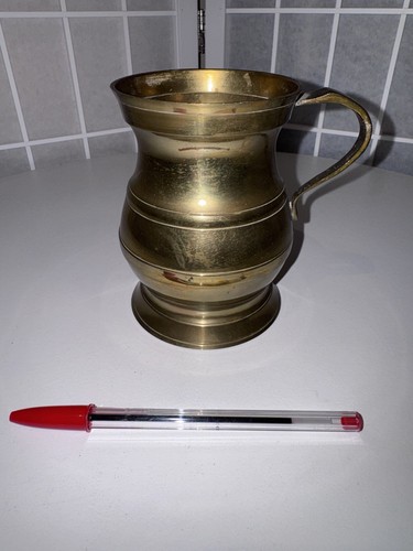 Vintage brass tankard - brass, with