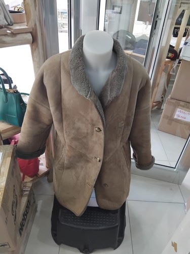 Shearling men coat jacket - shearling,