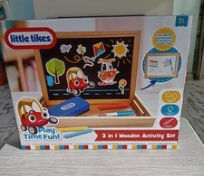 Brand New, Little Tikes, 3 In 1 Wooden Activity Set. For Age 3 Plus.