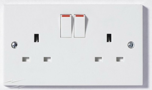 Way white twin double switch - way,