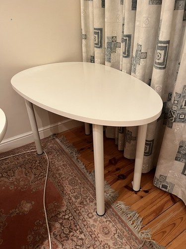 Ikea white oval wood table - oval,