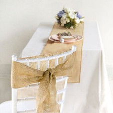TtS Hessian Chair Sash + Table