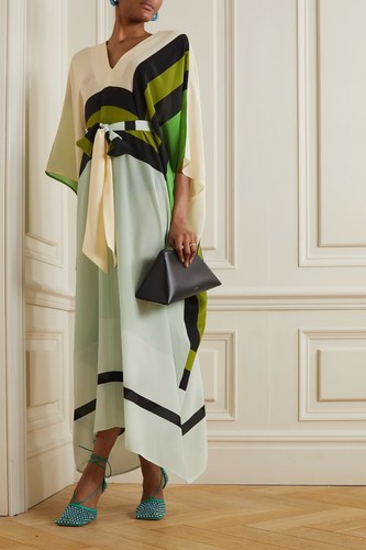 Silk crepe kaftan - crepe, kaftan,