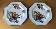 Vintage Johnson Brothers Fresh Fruit Pattern Design Side Bread Cake Plates X 2