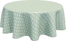 Round Oilcloth PVC Wipe Clean