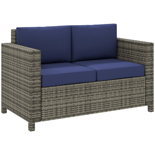 Outsunny rattan wicker seat - rattan, 2-seat