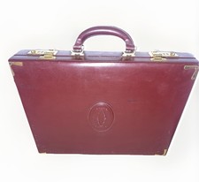 ****Bargain **** Must de Cartier vintage leather hard shell briefcase 