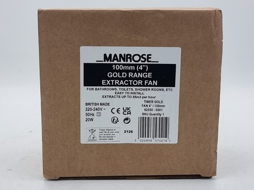 Manrose 100mm gold - manrose, (4")