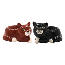 LEONARDO SET OF 2 CAT EGG CUPS