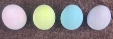Ceramic Eggs four different colours one pair each colour