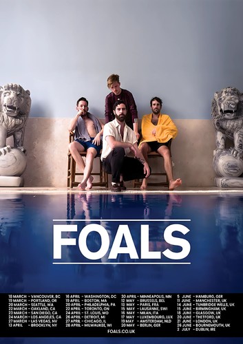 Foals world tour print - foals, a4