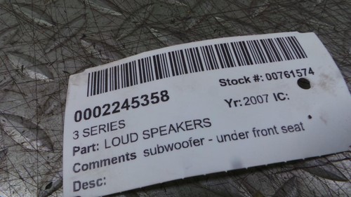 Bmw series speakers 320d - series, se