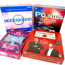 TV Family Board Games Bundle - Taskmaster, Pointless, Countdown and Tension