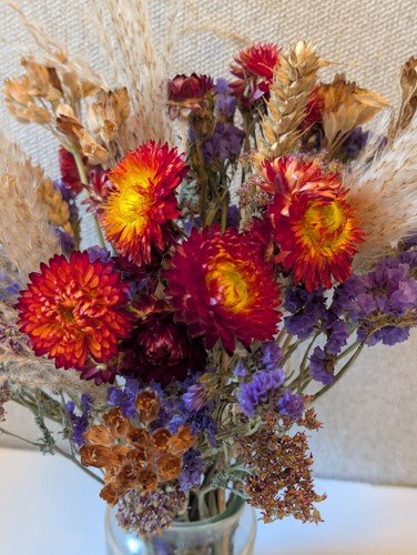 Autumnal dried flower bouquet - dried,