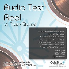 OddBits Reel to Reel Test Tape [¼ Track] Stereo - ¼ Inch Tape Width