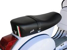 Vespa PX / LML 2T Seat EFL Style 125 150 200 Dual Made In Italy Black Tricolore