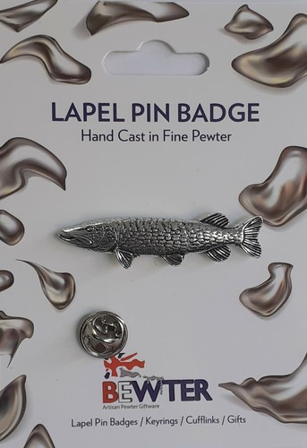 Pike fish fishing lapel - pike,