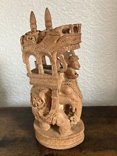 Indian Wooden Carved Elephant 