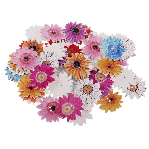 50x daisy flower - wooden, 2