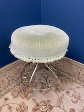 VINTAGE CRESTA METAL FRAME BOUDOIR DRESSING TABLE STOOL