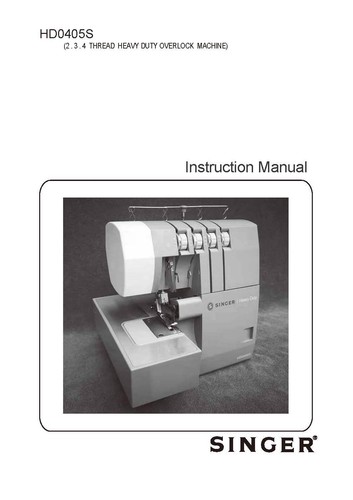 Singer hd0405s overlocker - singer,