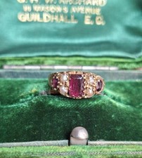 Victorian 9ct gold garnet - victorian,