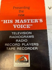 HMV 1965  TV/RADIO/STEREOGRAM/RECORD PLAYER CATALOGUE  VERY RARE