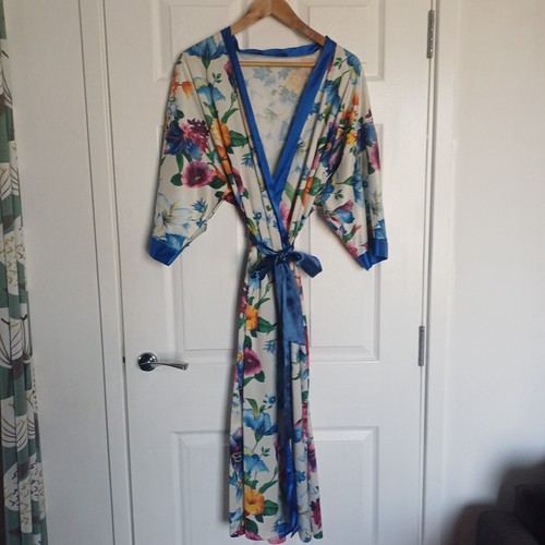 Vintage long satin - vintage, blue