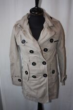 Vtg Women's Superdry beige cotton pea coat size medium military mod