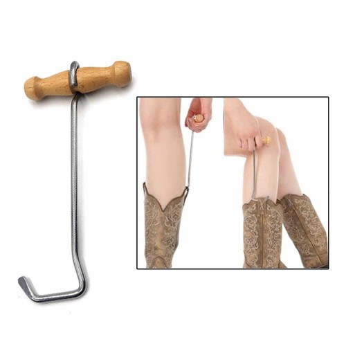 Wooden handle boot hook - handle,