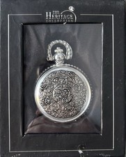Silver plated pocket watch - silver,