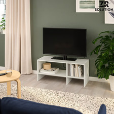 IKEA BAGGEBO TV Bench 90x35x40cm White Media Unit TV Stand Metal Shelves New