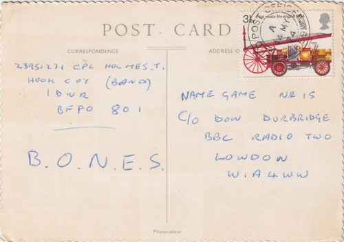 1974 card raf ballykelly - card,