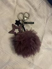 Purple Cute Genuine Swarovski Keyring With Pompom - Gift For Her - Original Box