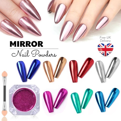 Mirror nail chrome powder - mirror,