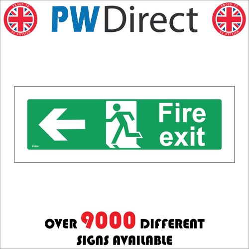 Sign fire exit left - fire,