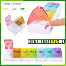 Large 7 Days Weekly Pill Box