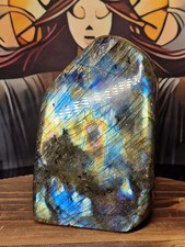 Beautiful Labradorite Crystal Free Form 90x57x42mm 353g Rainbow Flash