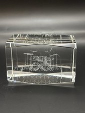 3D laser-etched crystal block