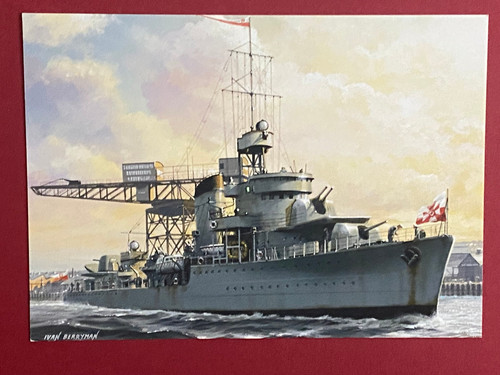 Ww2 polish destroyer naval - ,