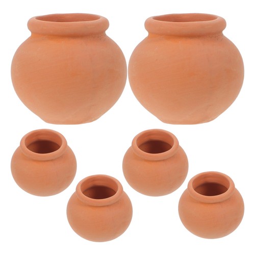 6pcs mini terracotta succulent - mini,
