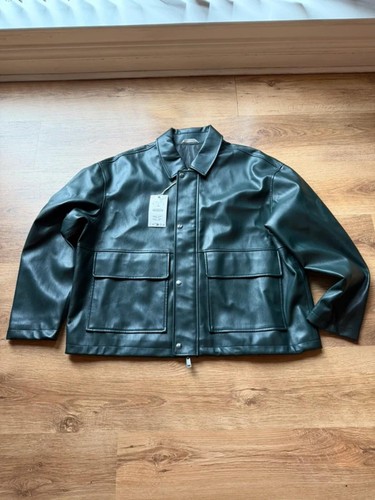 Zara relaxed fit faux - , green