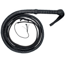 Genuine Cow Hide Leather 8 feet Long 12 plaits Weaving Bull Whip Handmade Hunter