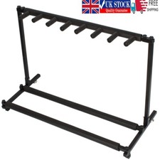 7 Way Multi Guitar Rack Stand Padded For Multiple Electric Acoustic Bass Holder