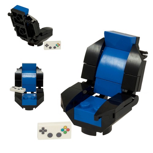Gaming chair blue video - blue,