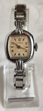 Timex Vintage 1960s Ladies Mechanical Silver Tone Cocktail Watch-Spares/Repair