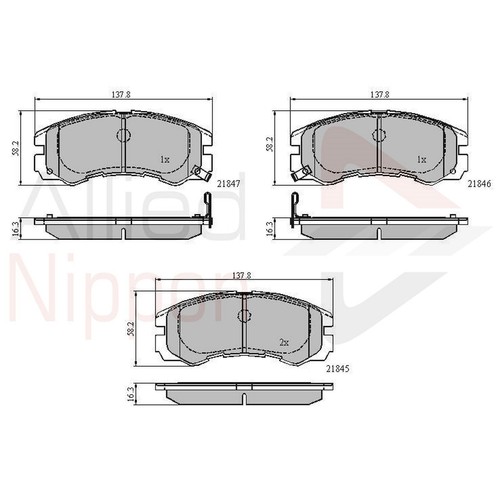 Brake pads set for isuzu - pads,
