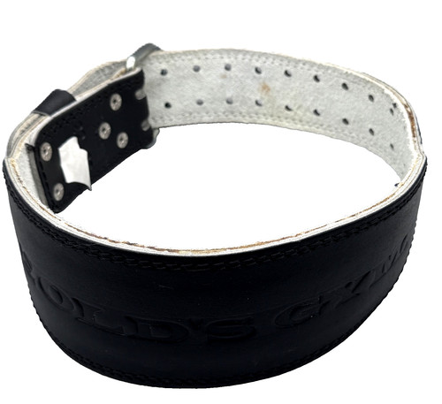 Gold gym split leather belt - leather,