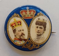 1902 Edward VII Coronation Pin Badge